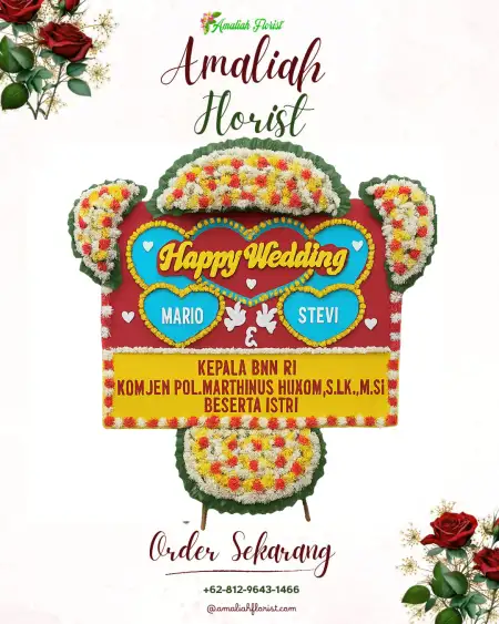 Papan Bunga Pernikahan Bangun Sari